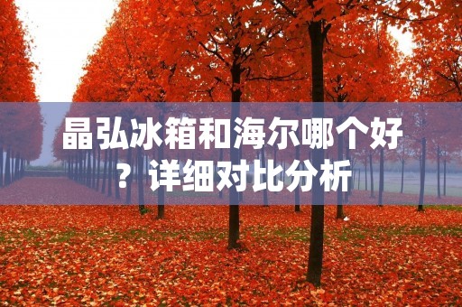 晶弘冰箱和海尔哪个好?详细对比分析 晶弘冰箱和海尔哪个好?详细对比分析