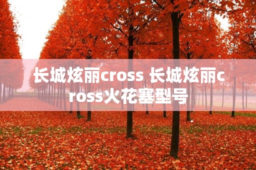 长城炫丽cross 长城炫丽cross火花塞型号