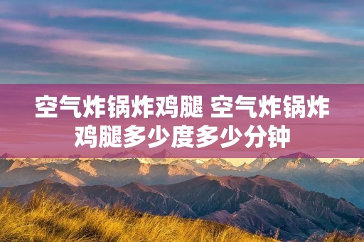 空气炸锅炸鸡腿 空气炸锅炸鸡腿多少度多少分钟