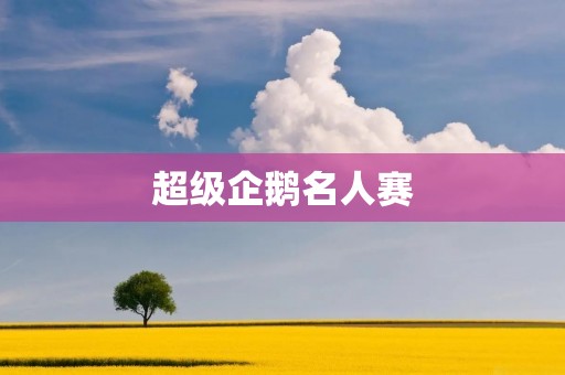 超级企鹅名人赛：让企鹅成为舞台上的明星