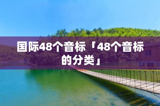 国际48个音标「48个音标的分类」 国际48个音标「48个音标的分类」