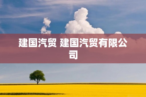 建国汽贸 建国汽贸有限公司 建国汽贸 建国汽贸有限公司