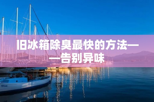 旧冰箱除臭最快的方法——告别异味 旧冰箱除臭最快的方法——告别异味