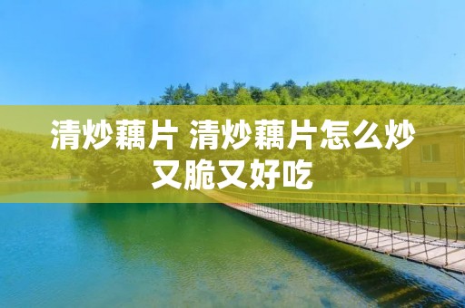 清炒藕片 清炒藕片怎么炒又脆又好吃 清炒藕片 清炒藕片怎么炒又脆又好吃