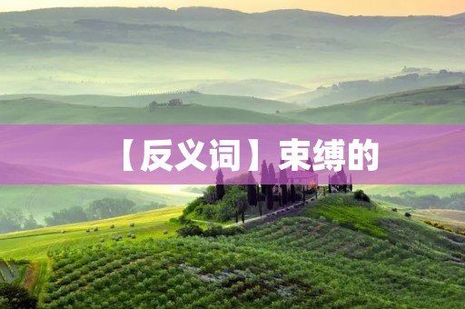 【反义词】束缚的