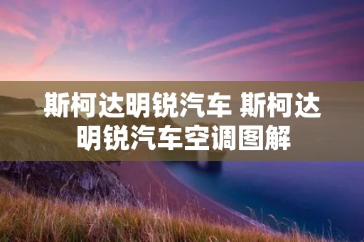 斯柯达明锐汽车 斯柯达明锐汽车空调图解