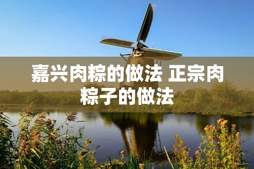 嘉兴肉粽的做法 正宗肉粽子的做法