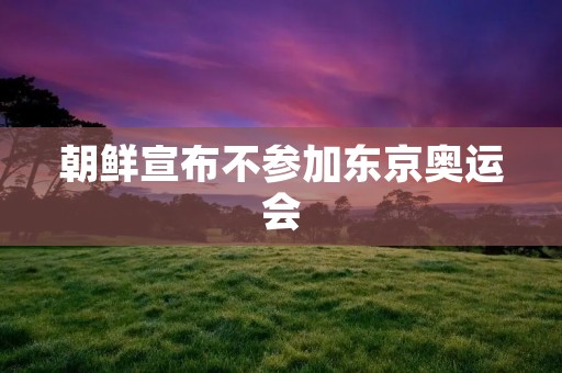 朝鲜宣布不参加东京奥运会 朝鲜宣布不参加东京奥运会