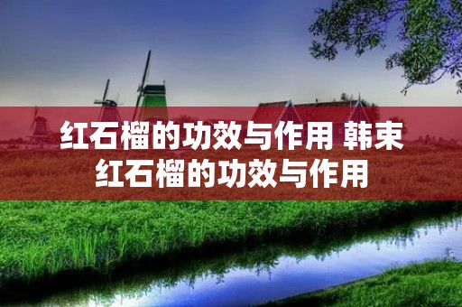 红石榴的功效与作用 韩束红石榴的功效与作用