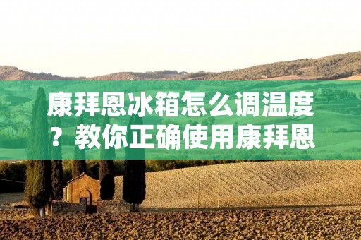 康拜恩冰箱怎么调温度?教你正确使用康拜恩冰箱 康拜恩冰箱怎么调温度?教你正确使用康拜恩冰箱