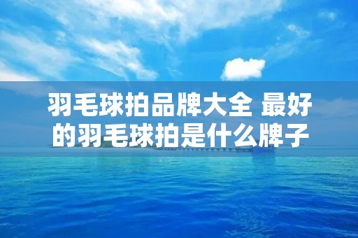 羽毛球拍品牌大全 最好的羽毛球拍是什么牌子 羽毛球拍品牌大全 最好的羽毛球拍是什么牌子