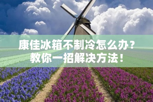 康佳冰箱不制冷怎么办?教你一招解决方法! 康佳冰箱不制冷怎么办?教你一招解决方法!