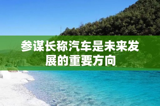 参谋长称汽车是未来发展的重要方向