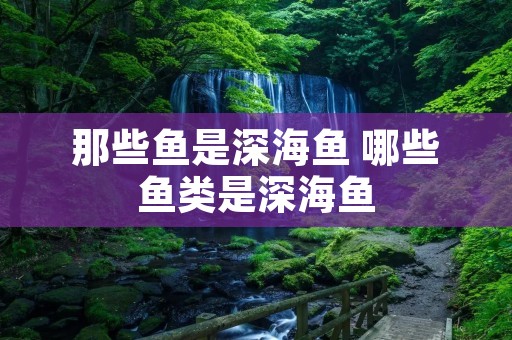 那些鱼是深海鱼 哪些鱼类是深海鱼 那些鱼是深海鱼 哪些鱼类是深海鱼