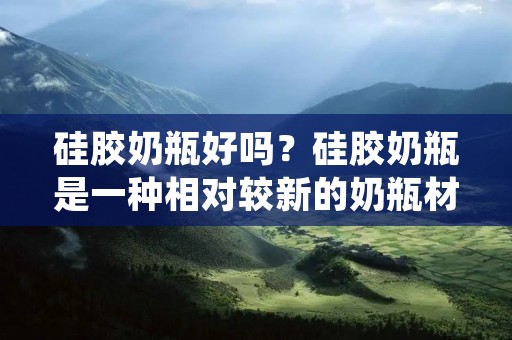 硅胶奶瓶好吗?硅胶奶瓶是一种相对较新的奶瓶材质,相对于传统的玻璃和塑料奶瓶,硅胶奶瓶有着更多的优点。在市场上,硅胶奶瓶也越来越受到妈妈们的青睐。那么,硅胶奶瓶真的好吗?接下来我们就来详细了解一下。