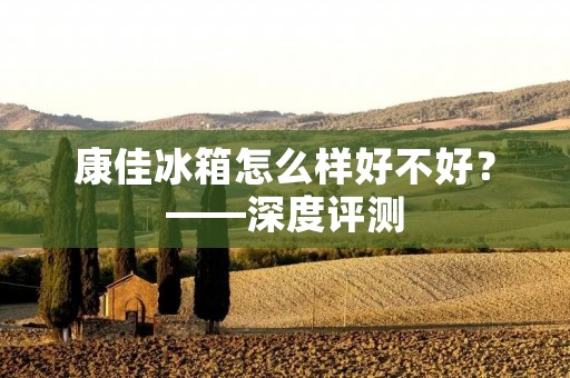康佳冰箱怎么样好不好?——深度评测 康佳冰箱怎么样好不好?——深度评测