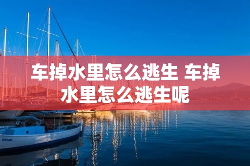 车掉水里怎么逃生 车掉水里怎么逃生呢