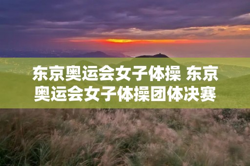 东京奥运会女子体操 东京奥运会女子体操团体决赛