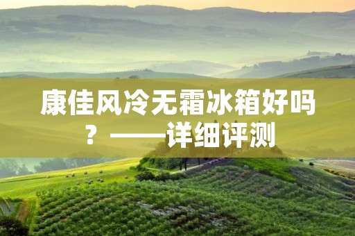 康佳风冷无霜冰箱好吗?——详细评测 康佳风冷无霜冰箱好吗?——详细评测