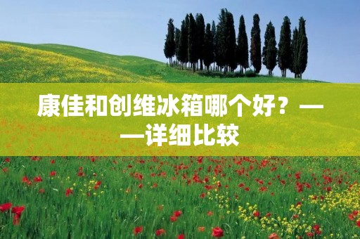 康佳和创维冰箱哪个好?——详细比较 康佳和创维冰箱哪个好?——详细比较