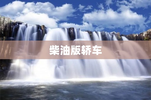 柴油版轿车：更低油耗，更高动力