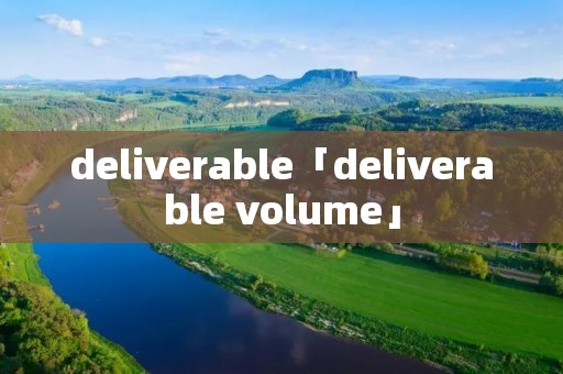 deliverable「deliverable volume」