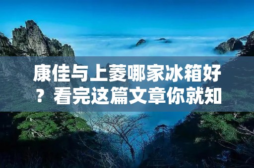 康佳与上菱哪家冰箱好？看完这篇文章你就知道了！