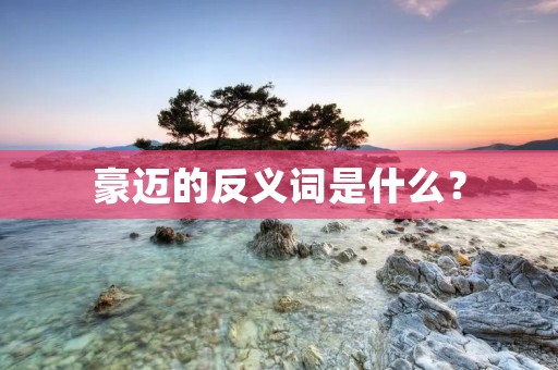 豪迈的反义词是什么?