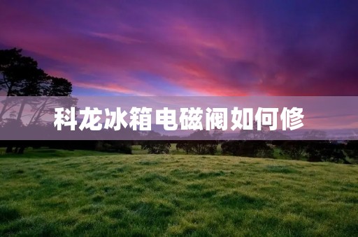 科龙冰箱电磁阀如何修:详解 科龙冰箱电磁阀如何修:详解