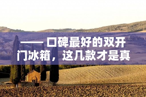—— 口碑最好的**门冰箱,这几款才是真正的好选择! —— 口碑最好的**门冰箱,这几款才是真正的好选择!
