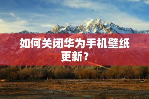 如何关闭华为手机壁纸更新？
