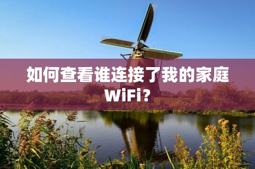 如何查看谁连接了我的家庭WiFi？