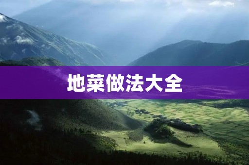 地菜做法大全：多种方式让你享受美味的地菜