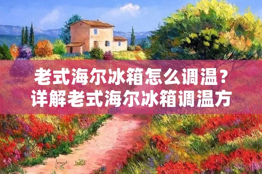 老式海尔冰箱怎么调温？详解老式海尔冰箱调温方法