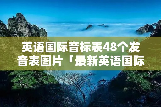 英语国际音标表48个发音表图片「最新英语国际音标表48个图片」