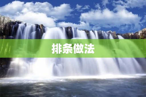 排条做法：一种简单易学的美食制作方法