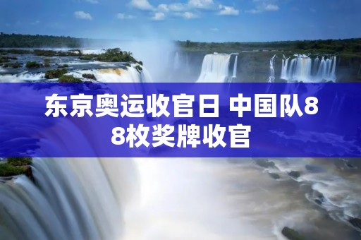 东京奥运收官日 中国队88枚奖牌收官 东京奥运收官日 中国队88枚奖牌收官