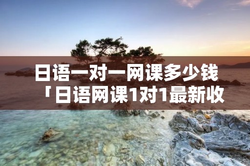 日语一对一网课多少钱「日语网课1对1最新收费标准」