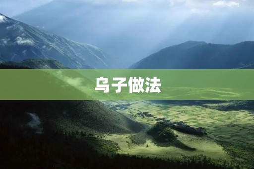 乌子做法:让你轻松做出美味的乌子 乌子做法:让你轻松做出美味的乌子