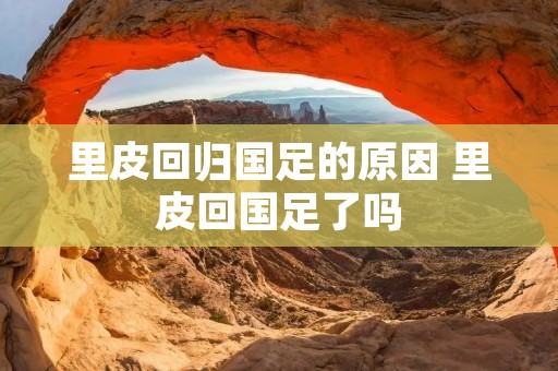 里皮回归国足的原因 里皮回国足了吗 里皮回归国足的原因 里皮回国足了吗
