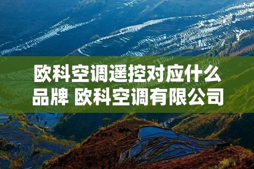 欧科空调遥控对应什么品牌 欧科空调有限公司