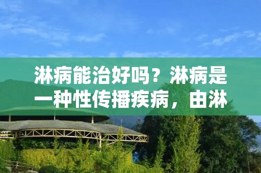 淋病能治好吗?淋病是一种性传播疾病,由淋球菌引起,常见于青壮年人群。淋病早期症状不明显,易被忽视,但如果不及时治疗,可以引起许多严重的并发症,如不孕症、盆腔炎等。那么,淋病能治好吗?本文将详细探讨淋病的治疗方法和预防措施。