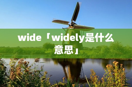 wide「widely是什么意思」 wide「widely是什么意思」
