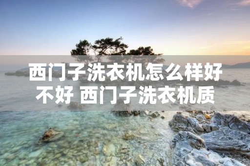 西门子洗衣机怎么样好不好 西门子洗衣机质量可靠吗