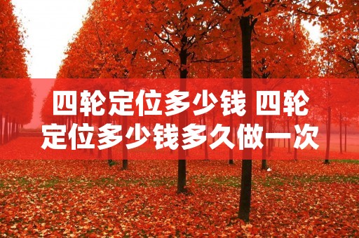 四轮定位多少钱 四轮定位多少钱多久做一次