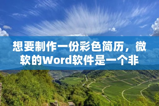 想要制作一份彩色简历,微软的Word软件是一个非常好的选择。下面我将为大家详细介绍如何使用Word来制作一份彩色简历。
