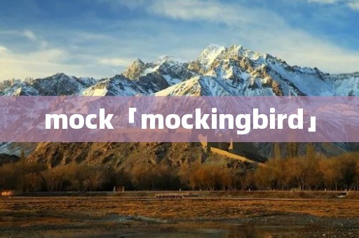 mock「mockingbird」