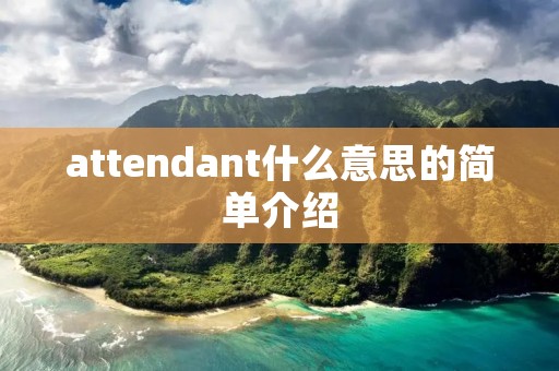 attendant什么意思的简单介绍