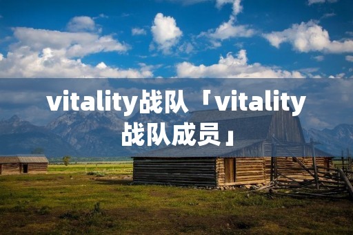 vitality战队「vitality战队成员」