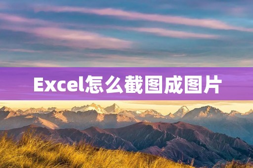 Excel怎么截图成图片:详细教程